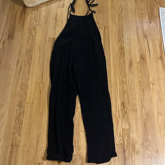 Stillwater Black Double Gauze Some Beachy Overalls Sz S - Picture 7 of 7